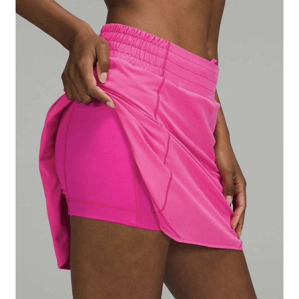 Lululemon Hotty Hot High Rise Long Running Skirt - Size 4 - Sonic Pink EUC